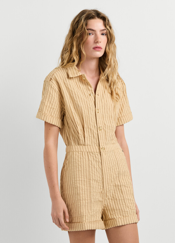STRIPED MINI JUMPSUIT