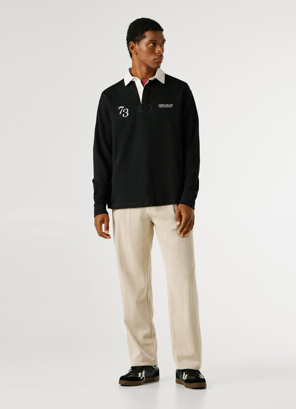 PRINTED LOGO RUGBY POLO