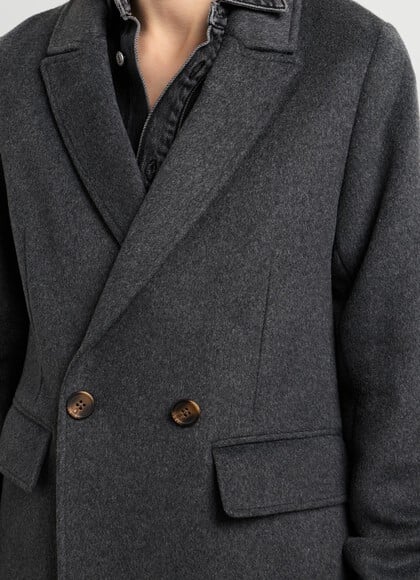 LONG DOUBLE-BREASTED COAT