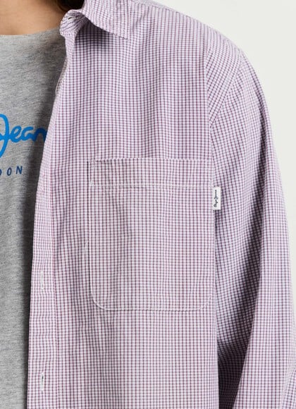 REGULAR FIT CHECKED POPLIN SHIRT