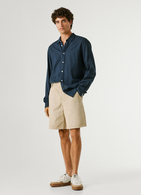 LOOSE FIT TWILL SHORTS