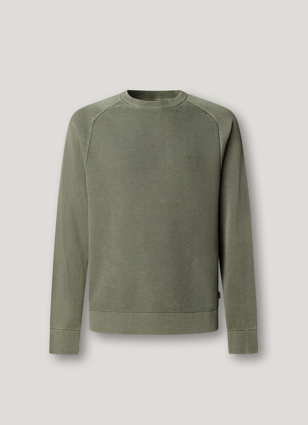 CREW NECK PIQU&Eacute; JUMPER