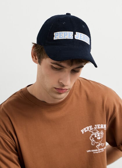 EMBROIDERED LOGO CORDUROY CAP