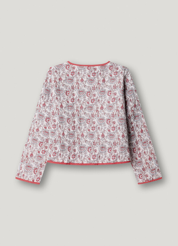 PADDED JACKET WITH FLORAL PRINT