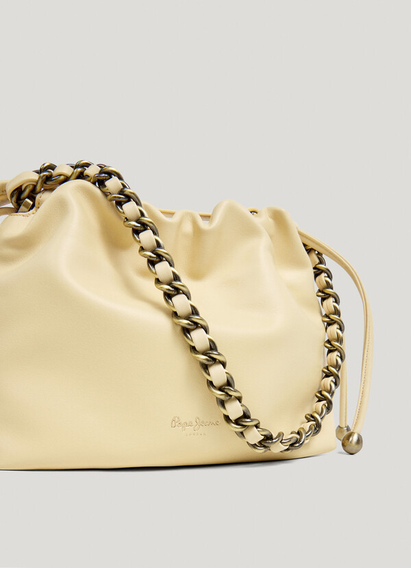 LEATHER EFFECT HOBO BAG