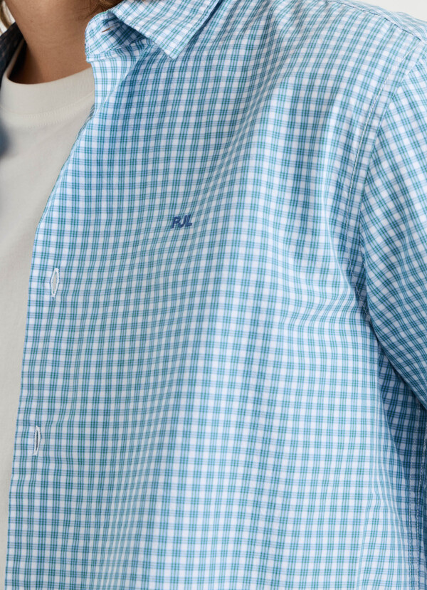 REGULAR FIT CHECKED POPLIN SHIRT
