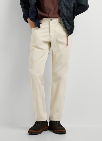 REGULAR FIT CORDUROY 5-POCKET TROUSERS