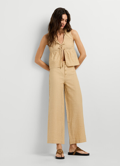 STRAIGHT TWILL TROUSERS
