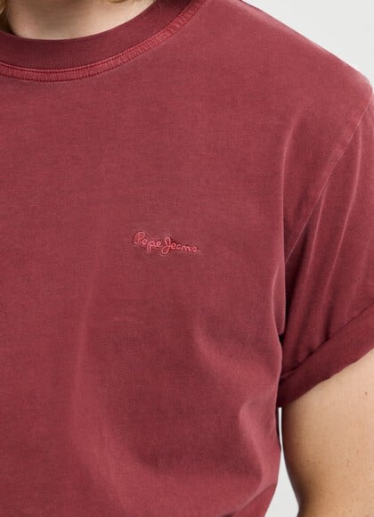 REGULAR FIT T-SHIRT WITH EMBROIDERED LOGO