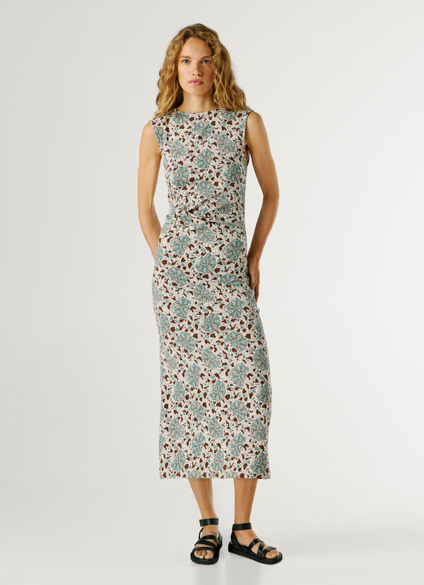 FLORAL PRINT MAXI DRESS
