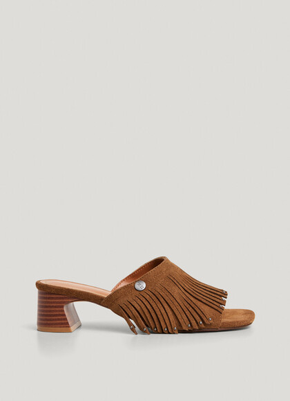 SUEDE MULE SANDALS
