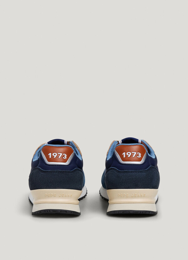 LEATHER TRAINERS WITH SUEDE DETAILS - LONDON