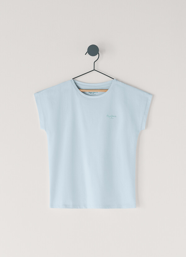 T-SHIRT COUPE D&Eacute;CONTRACT&Eacute;E AVEC LOGO IMPRIM&Eacute;