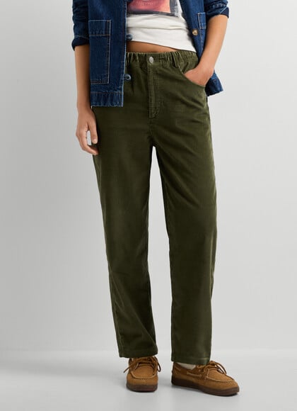 STRAIGHT FIT CORDUROY TROUSERS