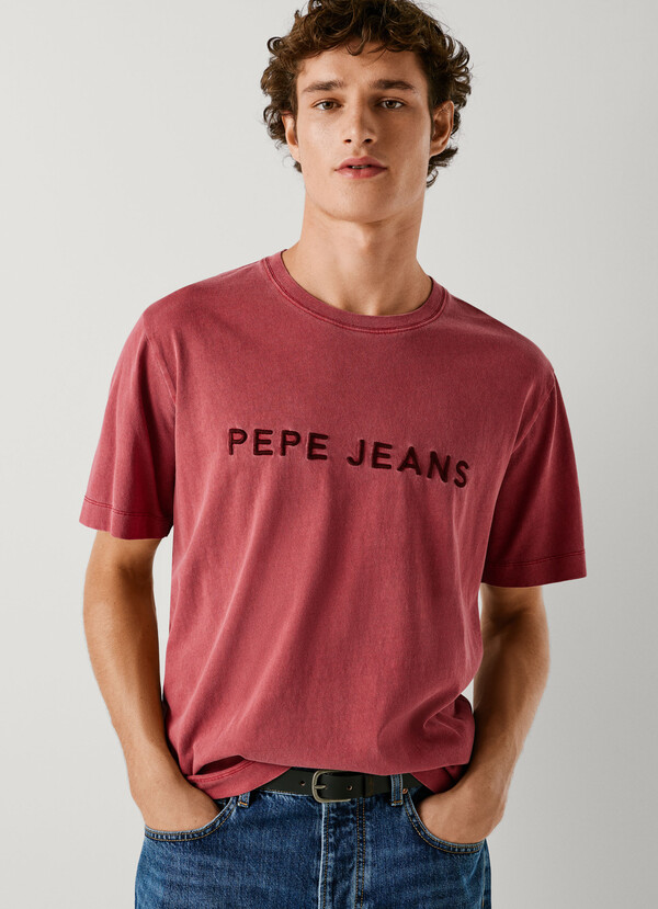 REGULAR FIT T-SHIRT WITH EMBROIDERED LOGO