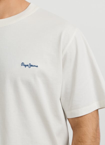 REGULAR FIT T-SHIRT WITH EMBROIDERED LOGO