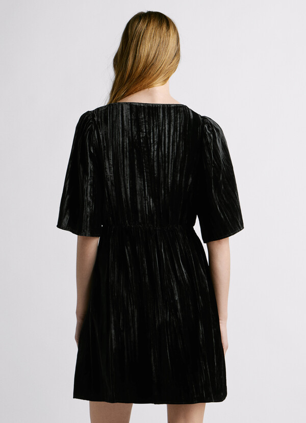 SHORT VELVET DRESS