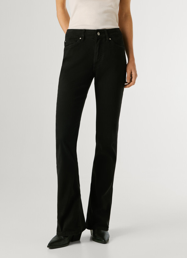 FLARE FIT 5-POCKET TROUSERS