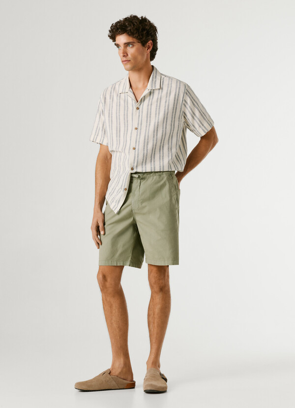 RELAXED FIT POPLIN SHORTS