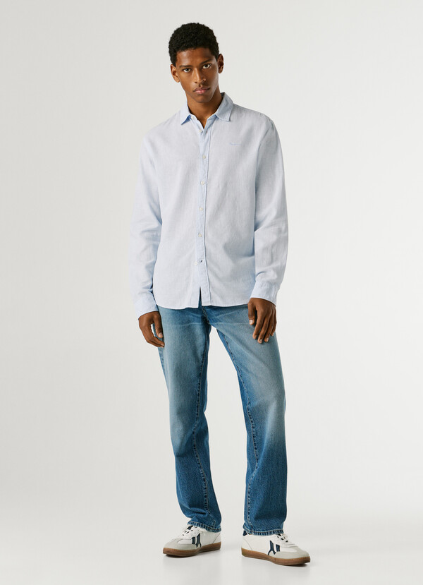 REGULAR FIT GARMENT DYED SHIRT