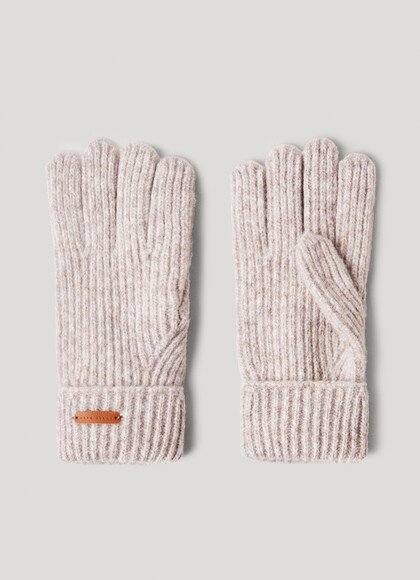 HERRINGBONE KNIT GLOVES
