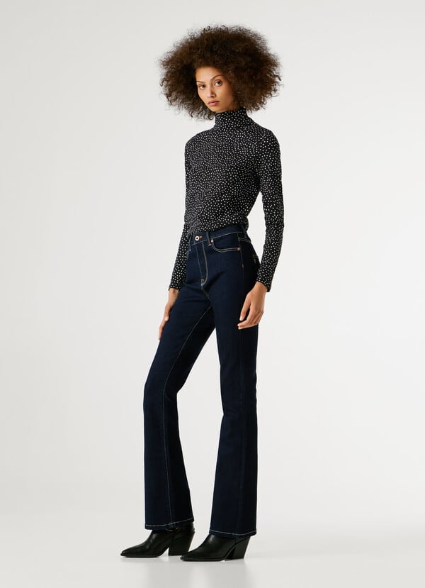 HIGH-RISE FLARE FIT JEANS - DION
