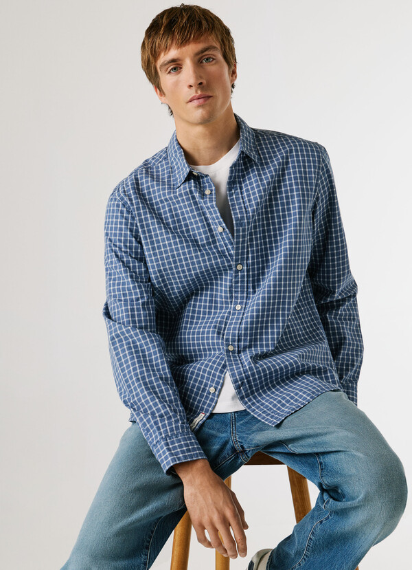 REGULAR FIT CHECKED POPLIN SHIRT