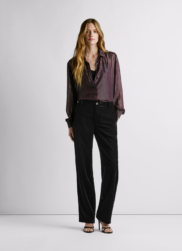 STRAIGHT VELVET TROUSERS