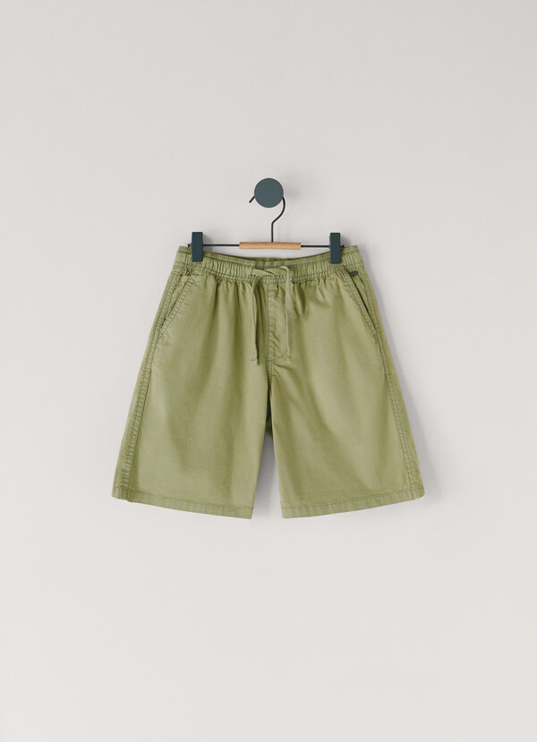 ADJUSTABLE WAIST POPLIN SHORTS