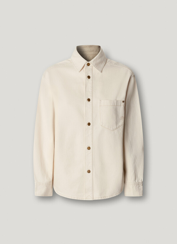 RELAXED FIT DENIM OVERSHIRT