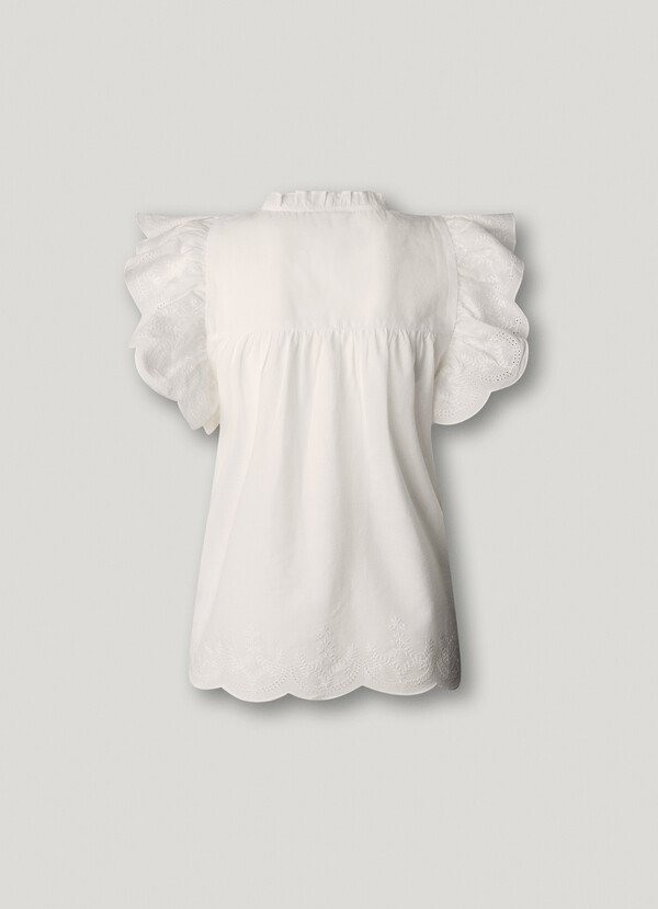 BUTTERFLY SLEEVE FLUID BLOUSE