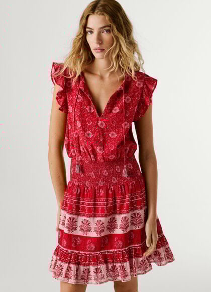 FLORAL PRINT MINI DRESS