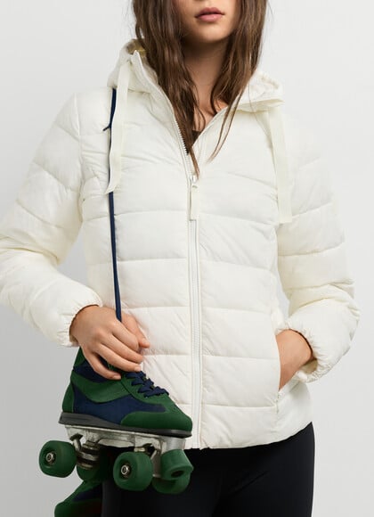 HOODED PADDED PUFFER JACKET