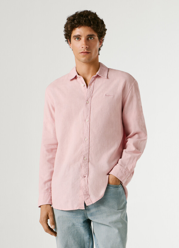 REGULAR FIT GARMENT DYED SHIRT