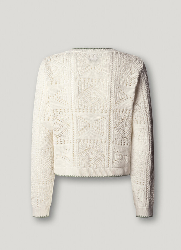 CREW NECK OPENWORK JUMPER