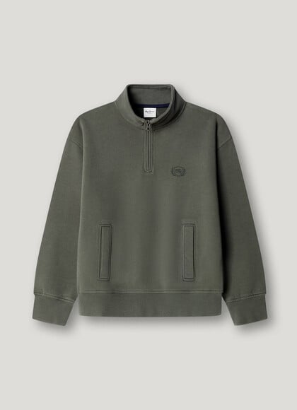RELAXED FIT HALF-ZIP SWEATSHIRT