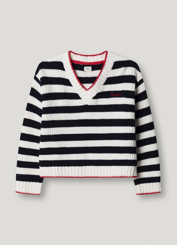 V-NECK KNIT JUMPER