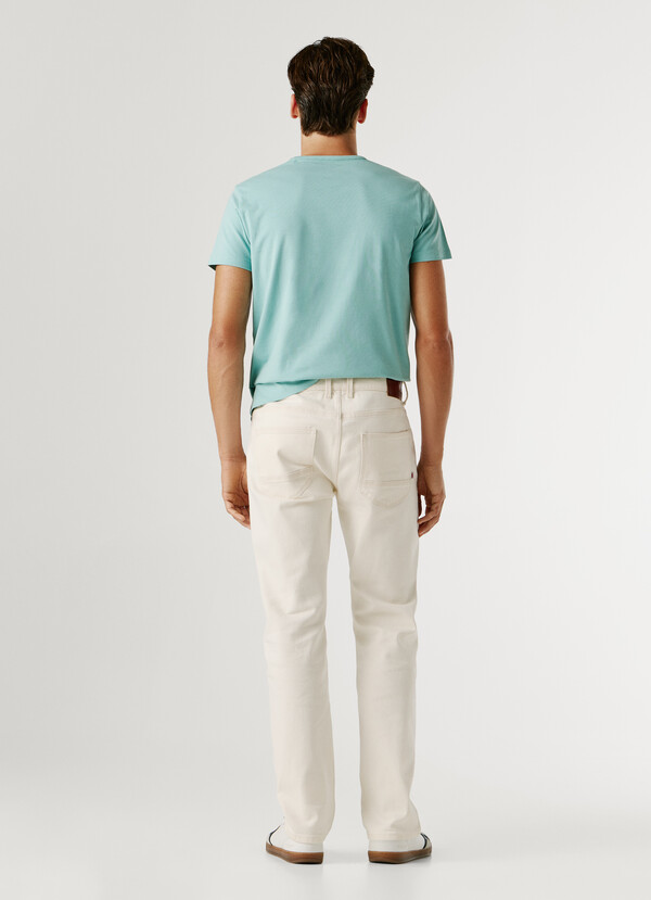 STRAIGHT FIT MID-RISE JEANS - CASH