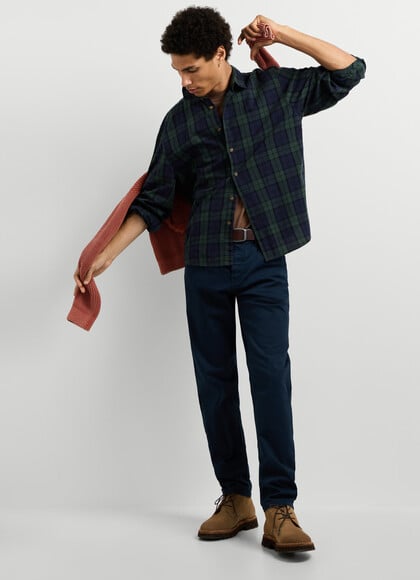 TAPER FIT 5-POCKET TROUSERS