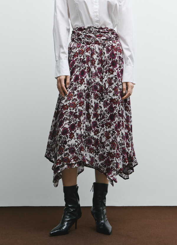 FLORAL PRINT MAXI SKIRT