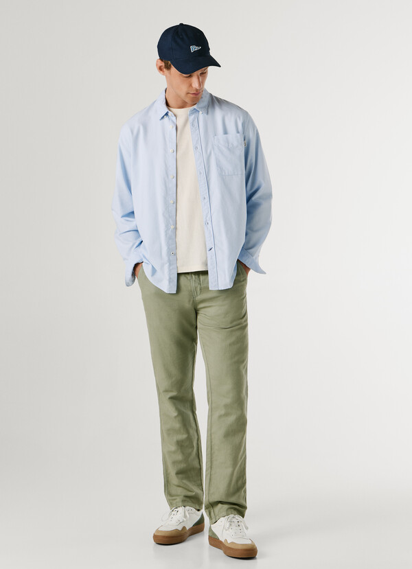 CHINO TROUSERS WITH ADJUSTABLE DRAWSTRING