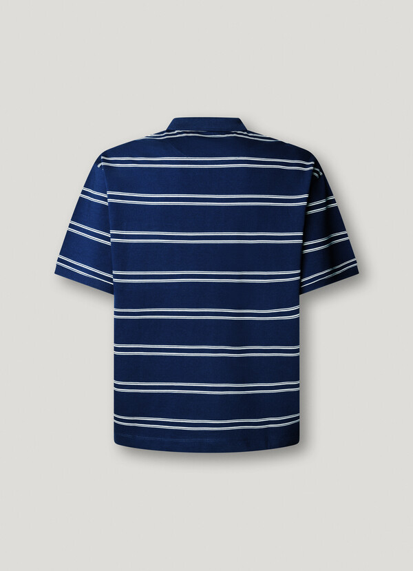 WIDE FIT STRIPED POLO