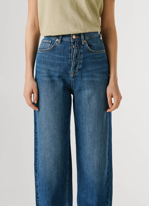 HIGH-RISE BARREL FIT JEANS - ADDISON