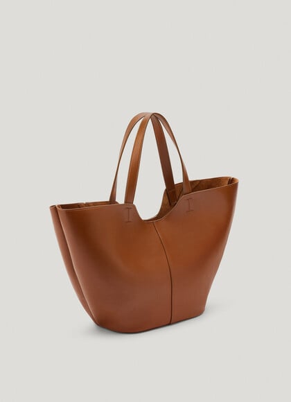 LEATHER EFFECT SHOPPER BAG