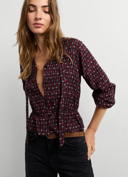 IKAT PRINT FLUID BLOUSE