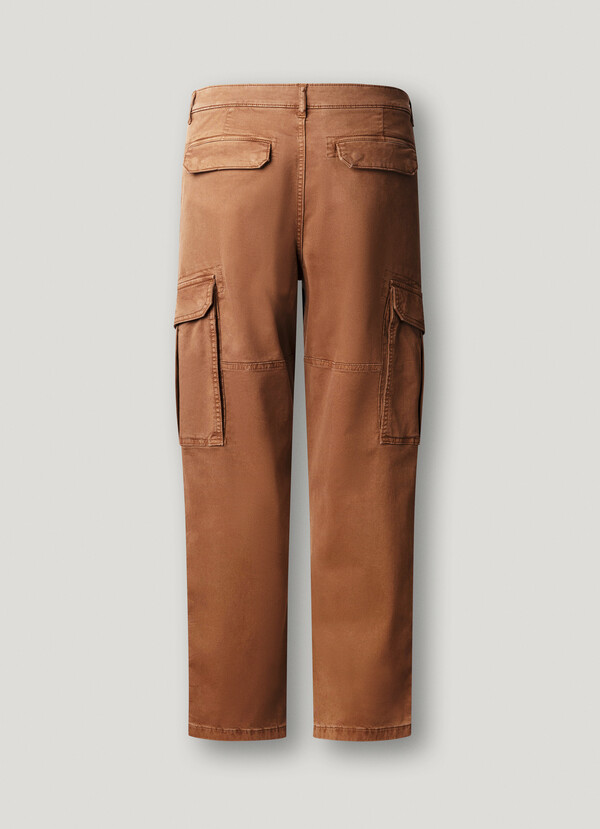 REGULAR FIT TWILL CARGO TROUSERS
