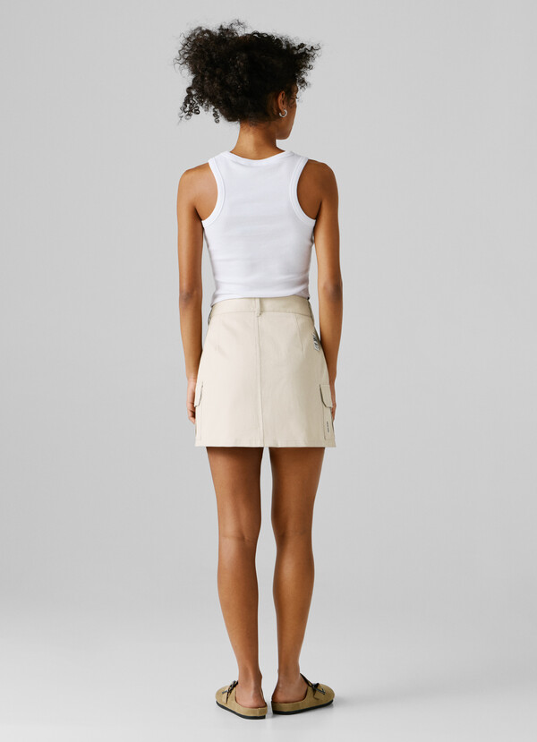 SHORT CARGO TWILL SKIRT