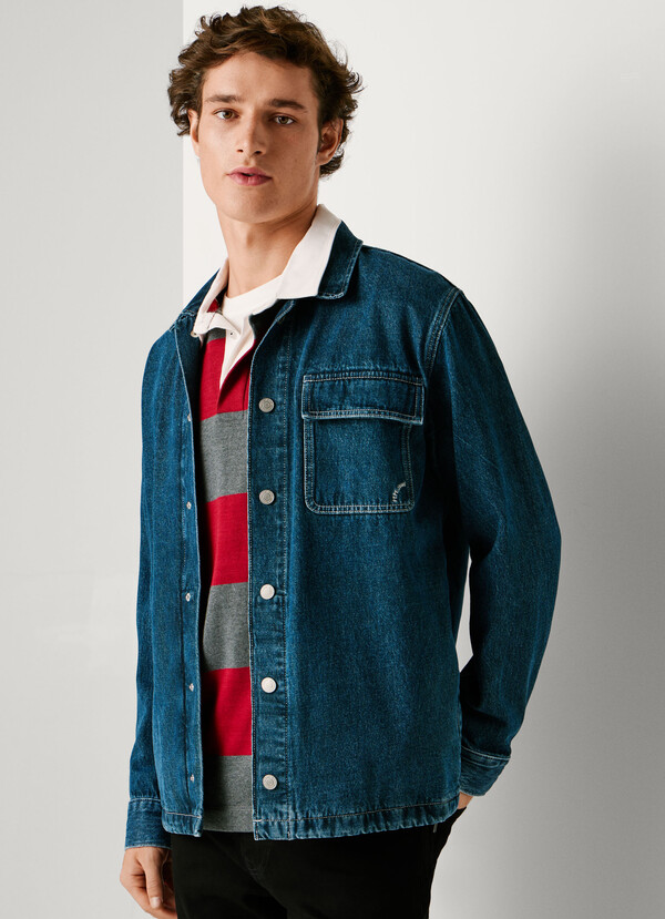 RELAXED FIT DENIM OVERSHIRT