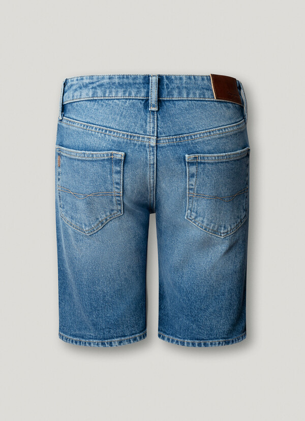 SLIM FIT DENIM SHORTS