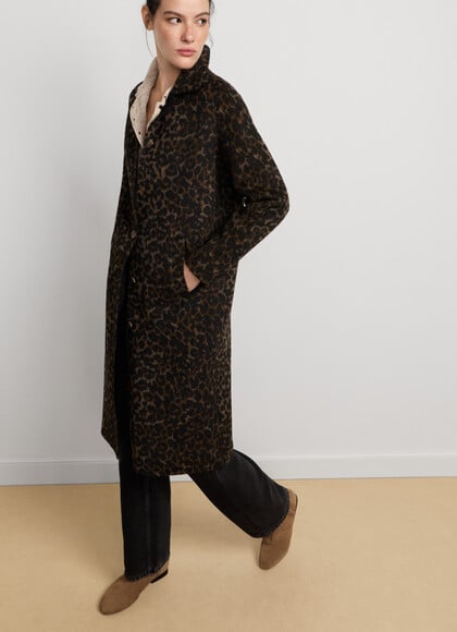 LONG ANIMAL PRINT COAT